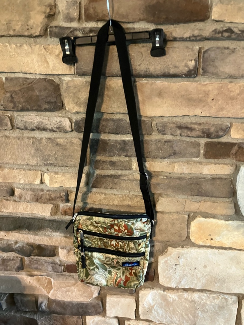 Kavu Paisley Crossbody in Green, Tan, Rust, Yellow